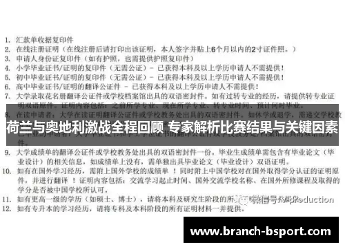 荷兰与奥地利激战全程回顾 专家解析比赛结果与关键因素